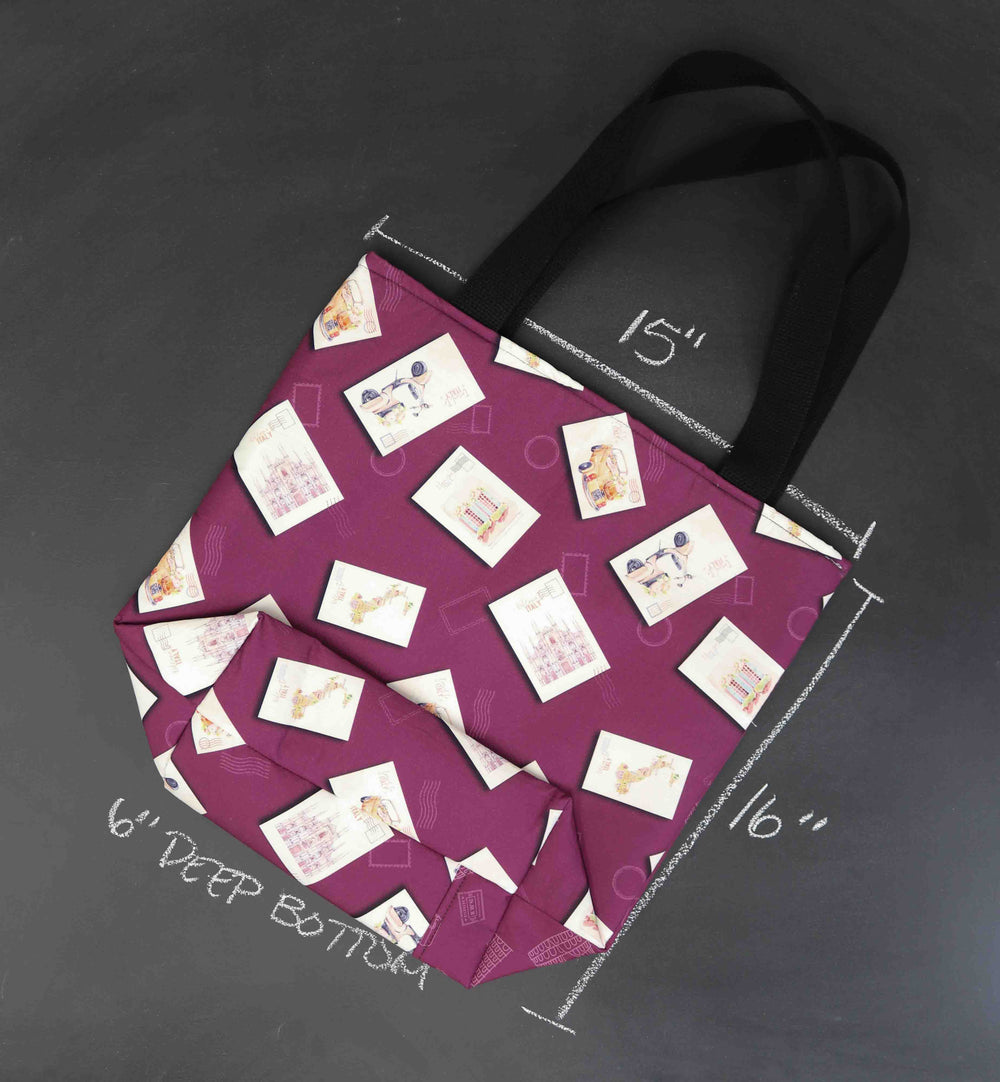 Worth Doing Library Style Tote in Roman Holiday