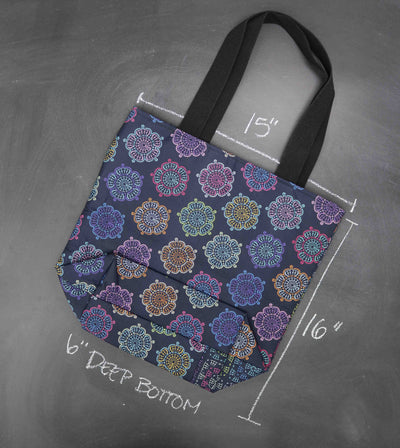 Worth Doing Library Style Tote in Not Your Mom's Motifs