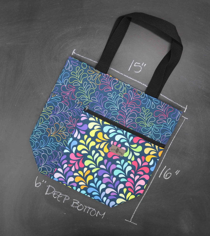 Worth Doing Library Style Tote in a Splash of Color