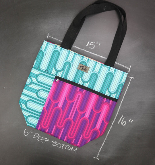 Worth Doing Library Style Tote Bag in Violet Interludes