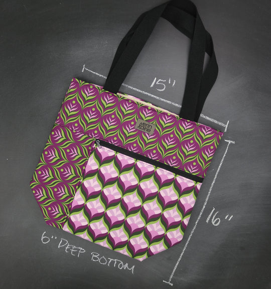 Worth Doing Library Style Tote Bag in Waltz in Violet