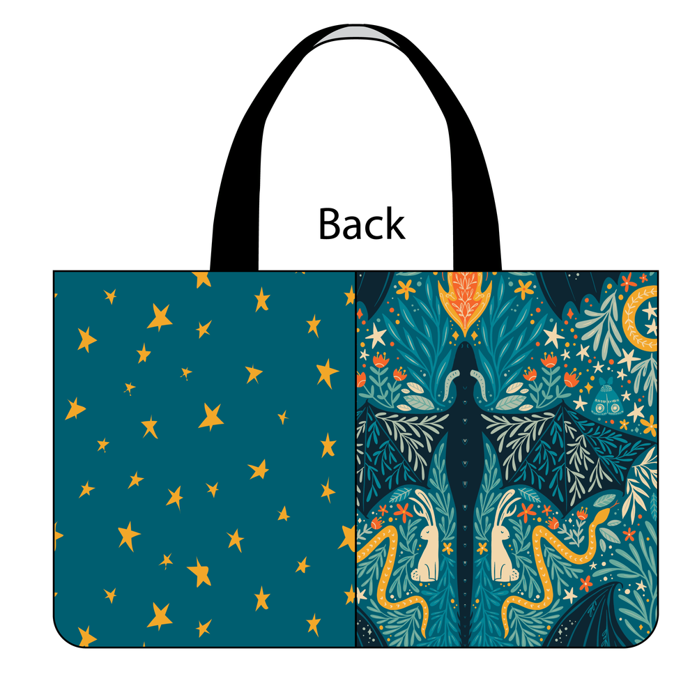 Side Kick Tote Bag in Where Dragons Roam