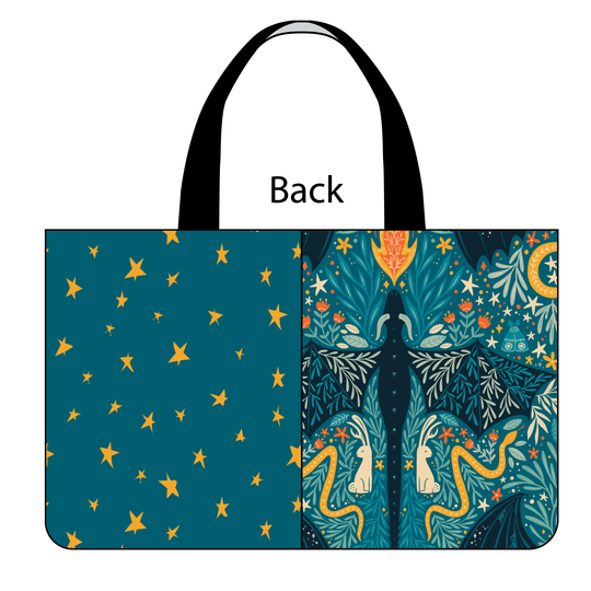 Side Kick Tote Bag in Where Dragons Roam