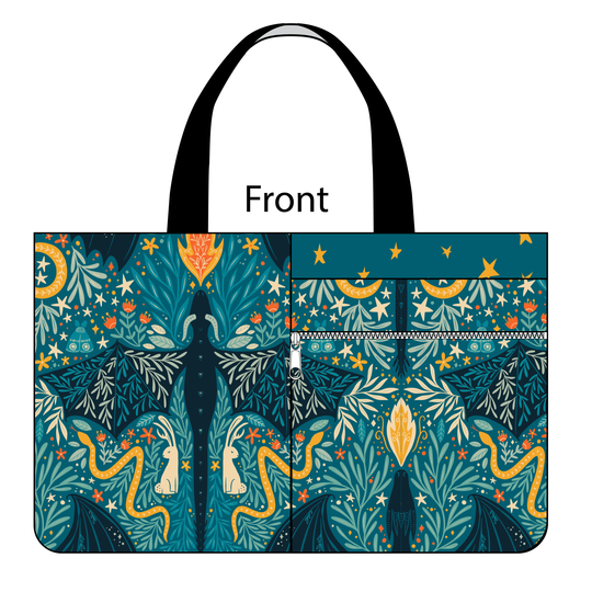 Side Kick Tote Bag in Where Dragons Roam
