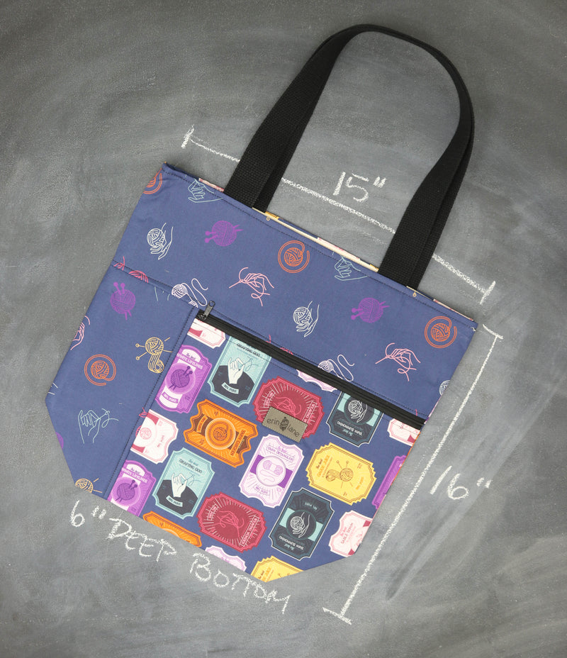 Worth Doing Library Style Tote in Crafters Concotions