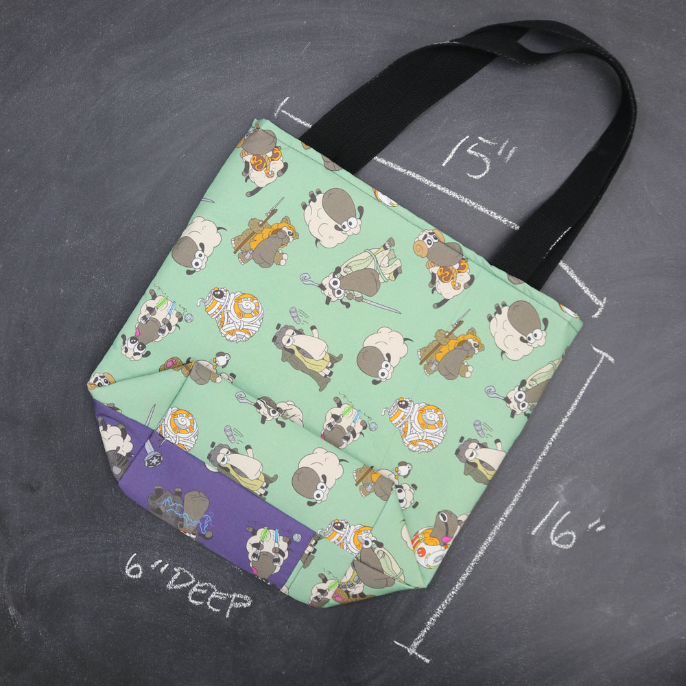 Worth Doing Library Style Tote Bag in Little Bit of Dark Side