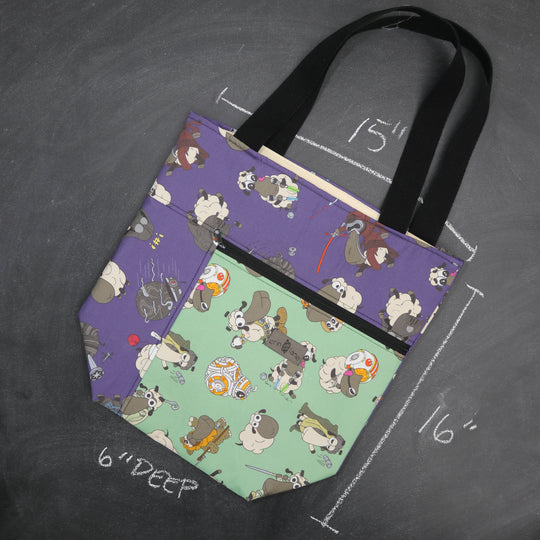 Worth Doing Library Style Tote Bag in Little Bit of Light Side