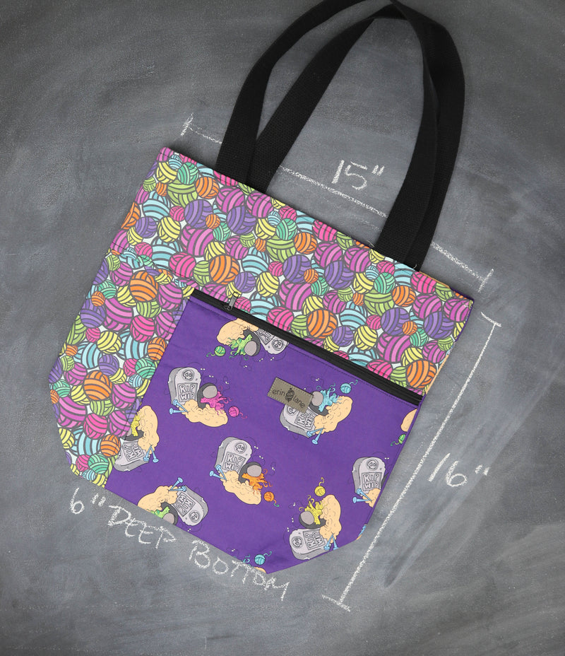 Worth Doing Library Style Tote in RIP WIP