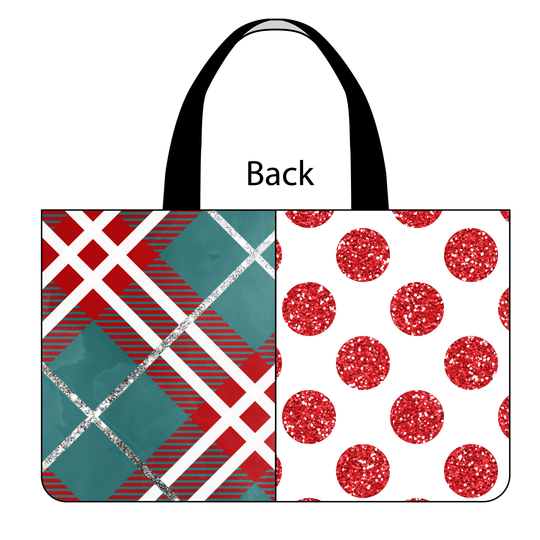 Side Kick Tote Bag in Christmas Plaid