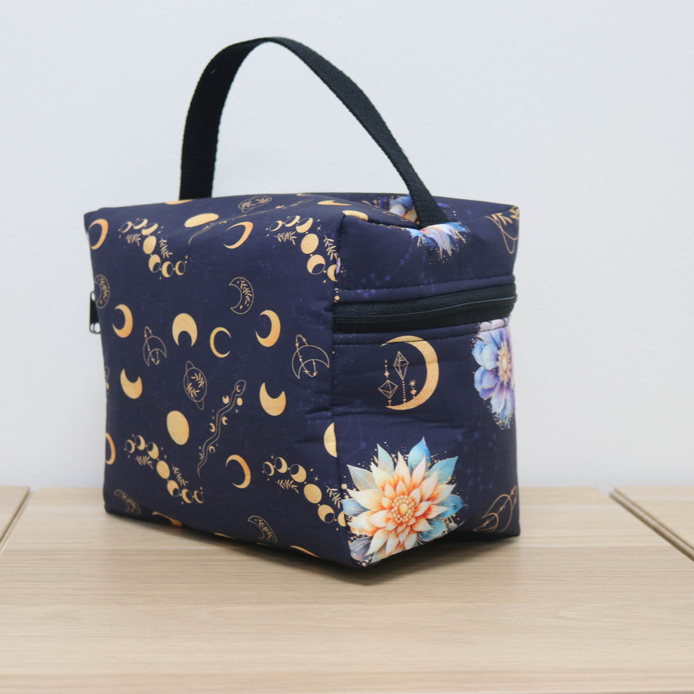 Zip Your Lid Train Case in Moonflower Phases