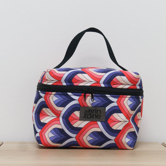 Zip Your Lid Train Case in Firelight at the Speakeasy