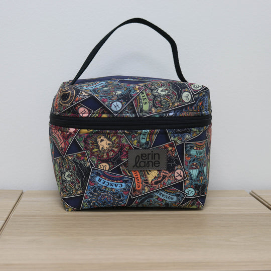 Zip Your Lid Train Case in Zodiac Deck