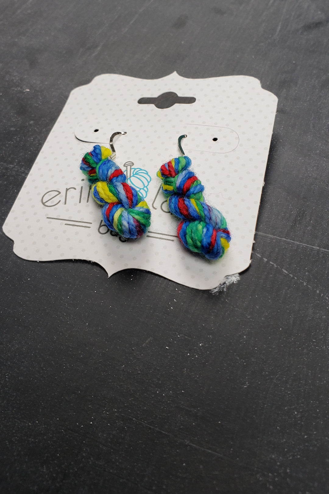 Mini Hank Earrings in Rainbow Brite