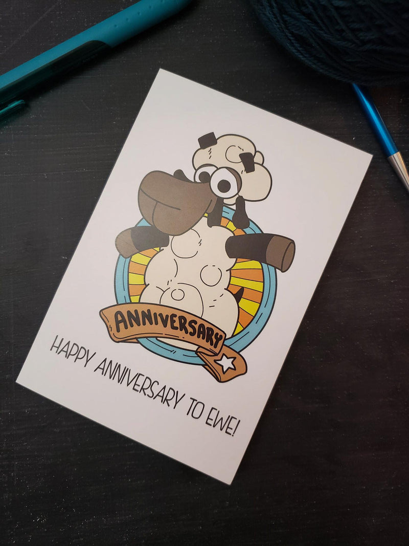 Greeting Card in Happy Anniversary