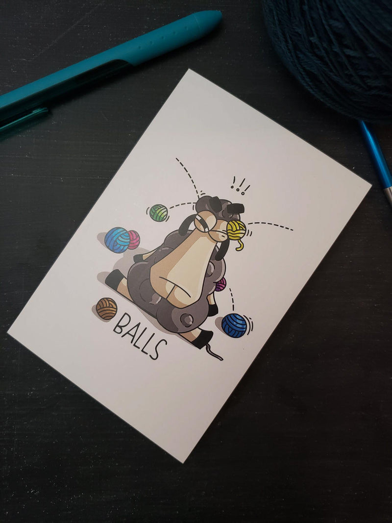 Greeting Card in Larry "Balls"