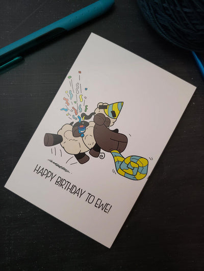 Greeting Card in Happy Birthday to Ewe Popper