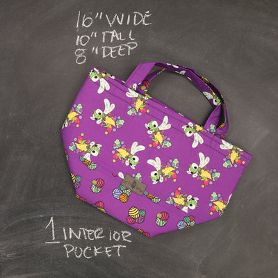 Bucket Tote Bag in Drew the Dragonfly