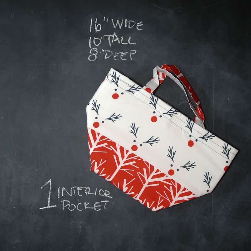 Bucket Tote Bag in Rudolph Noses