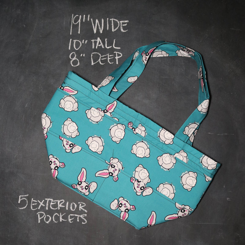 Barrel Tote Bag in Bunny Butts