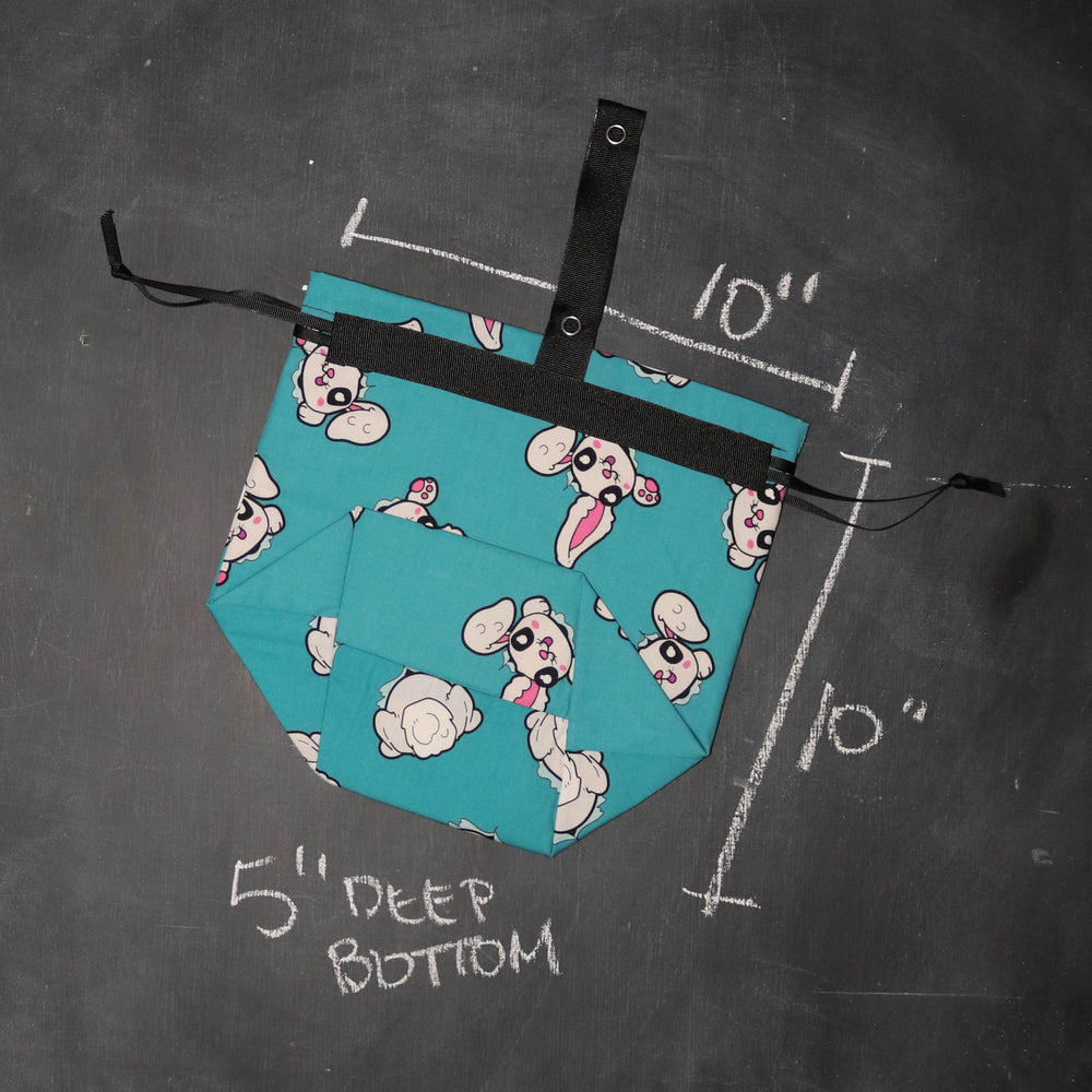 Sock Project Bag in Bunny Butts