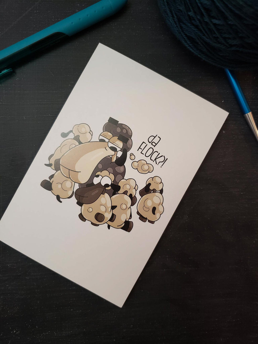 Greeting Card in Larry "Da Flock?"