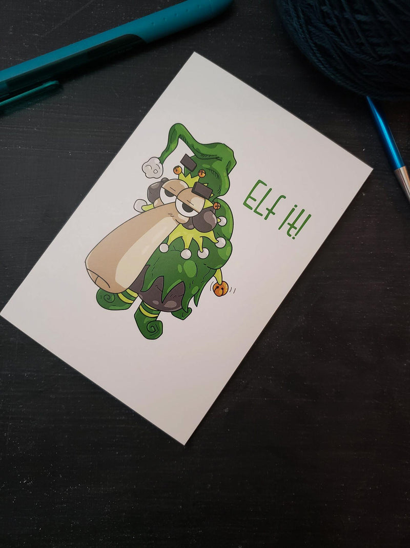 Greeting Card in Larry "Elf It."
