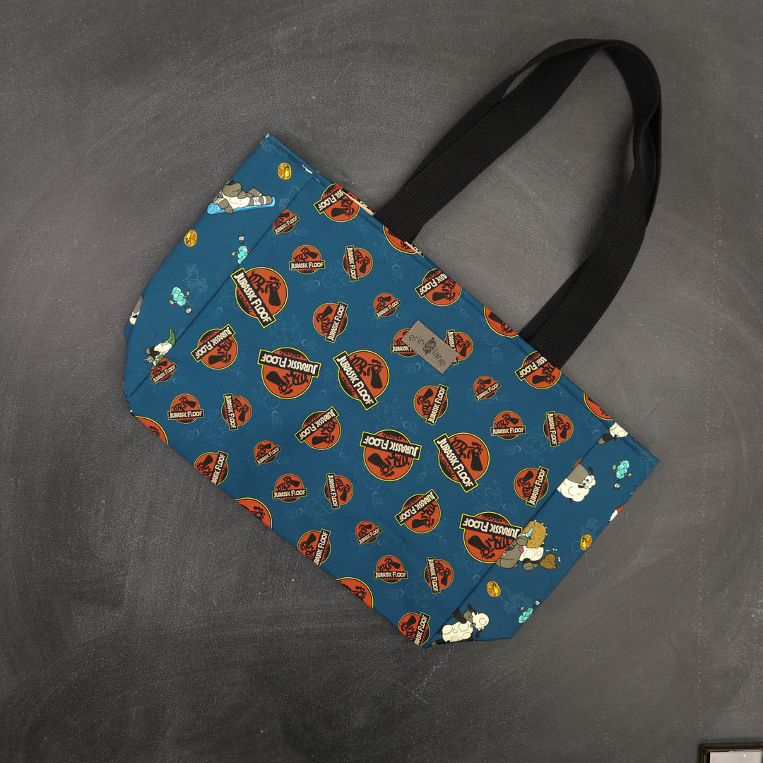 Everyday Tote Bag in Jurassic Floof Logo
