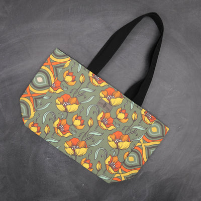 Everyday Tote Bag in Fire Flowers