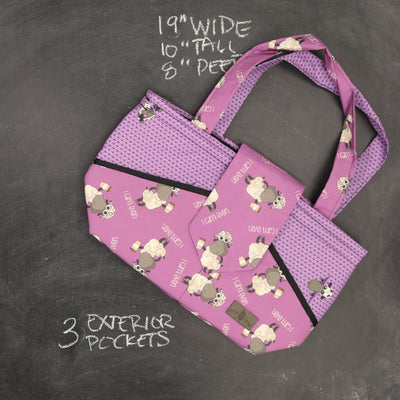 Ewesful Tote Bag in Demi "I Can't Even" with Fabric Snag