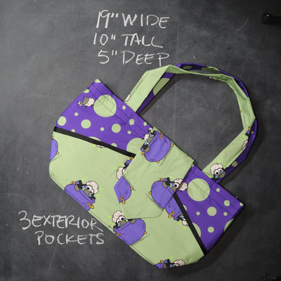 Ewesful Tote Bag in Bubble Bubble Toil and Trouble Sheeple