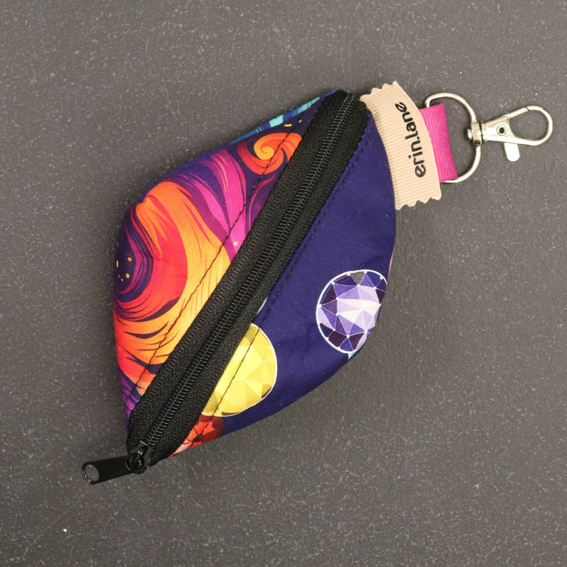 Notions Gem Key Fob for Knitters and Crocheters in Celestial Lights