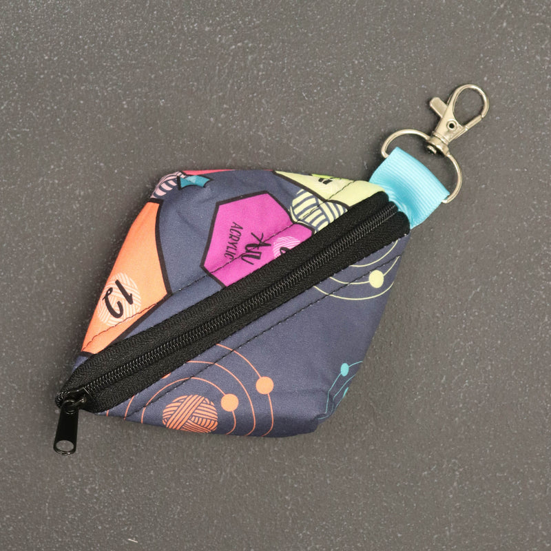 Notions Gem Key Fob for Knitters and Crocheters in Fiber of the Universe