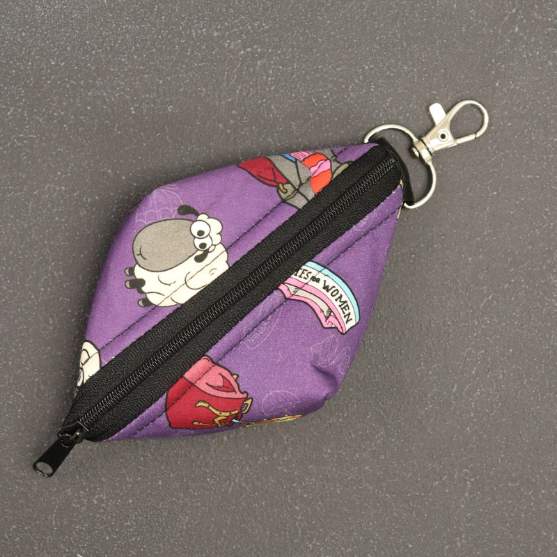 Notions Gem Key Fob for Knitters and Crocheters in Mary Poppins Sheeple