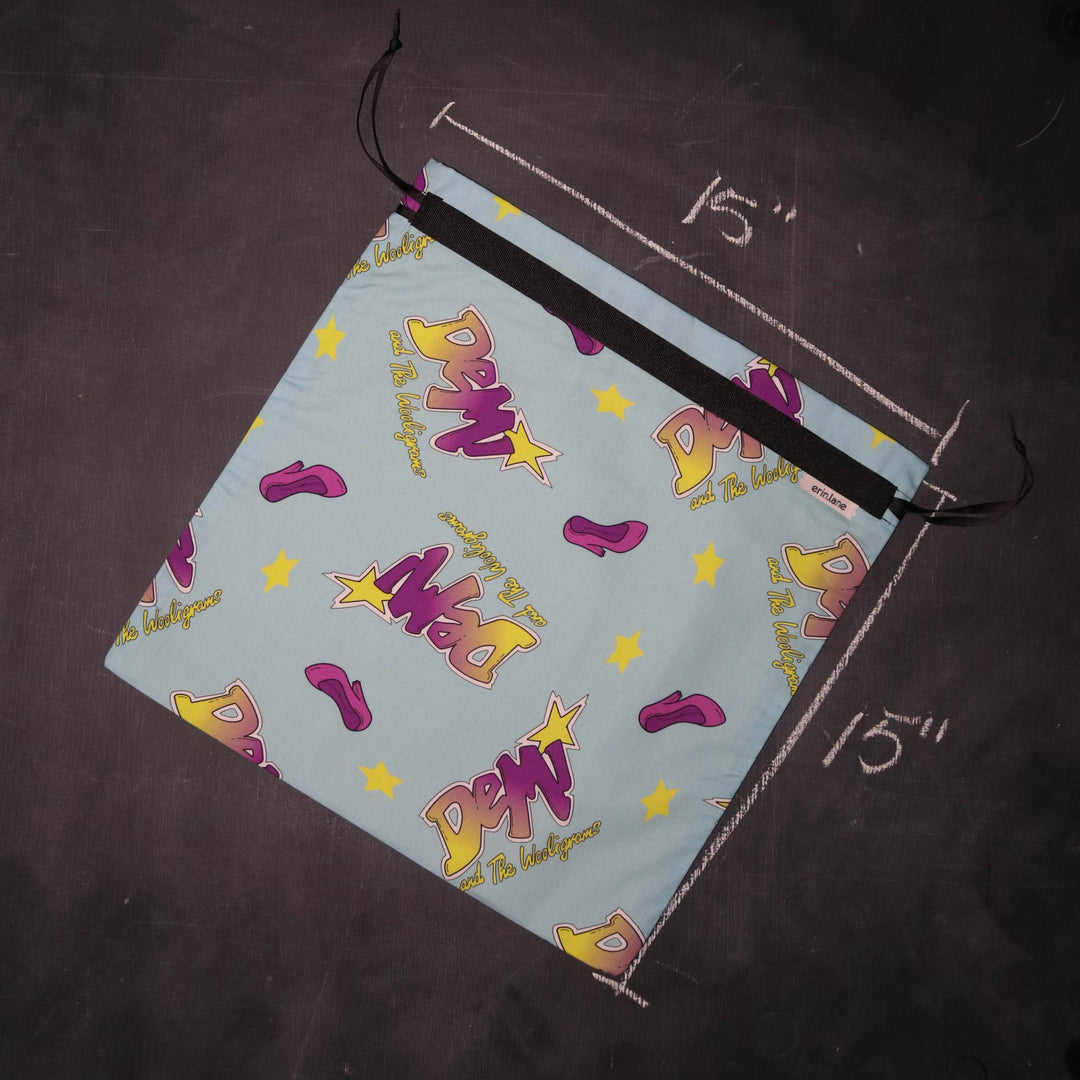 Large Project Bag in Demi and the Wooligrams Sheeple Logo