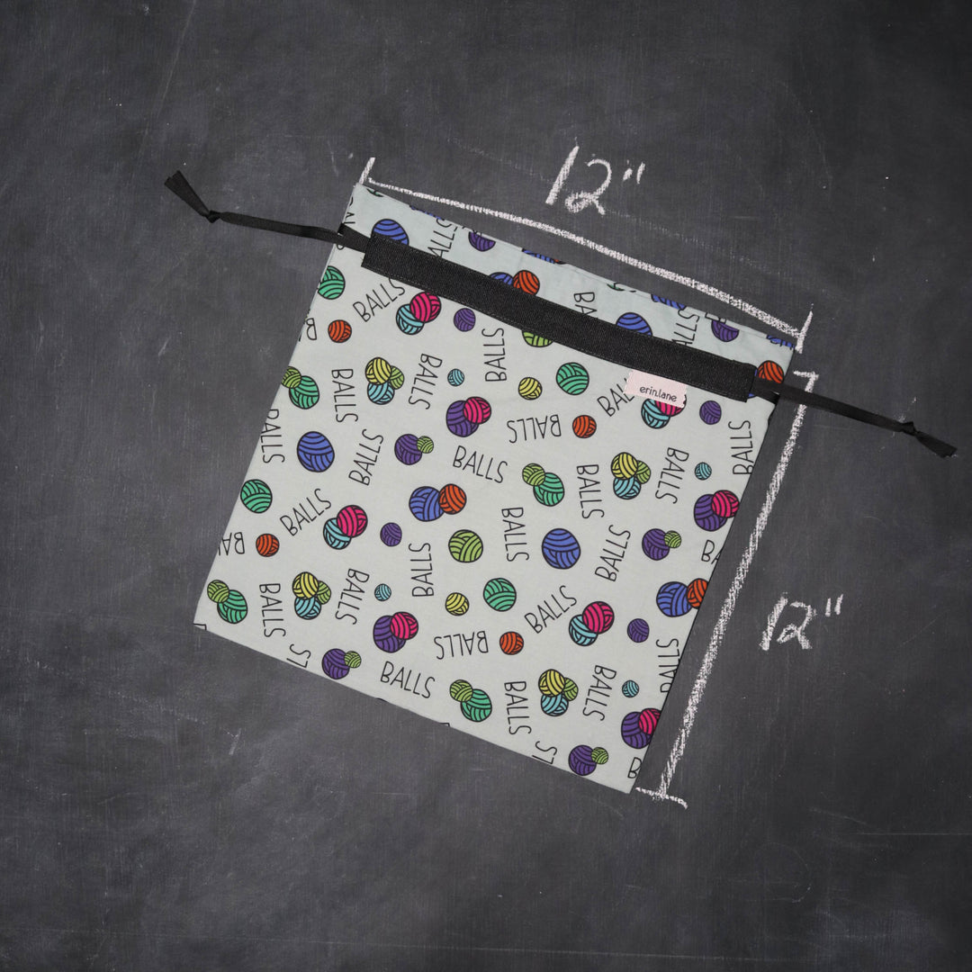 Small Project Bag in Larry Balls Accent