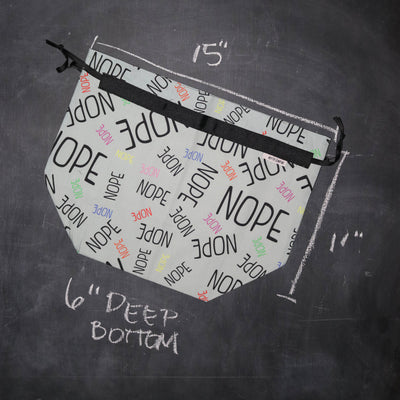 Oops Project Bag in Larry Nope Text Only