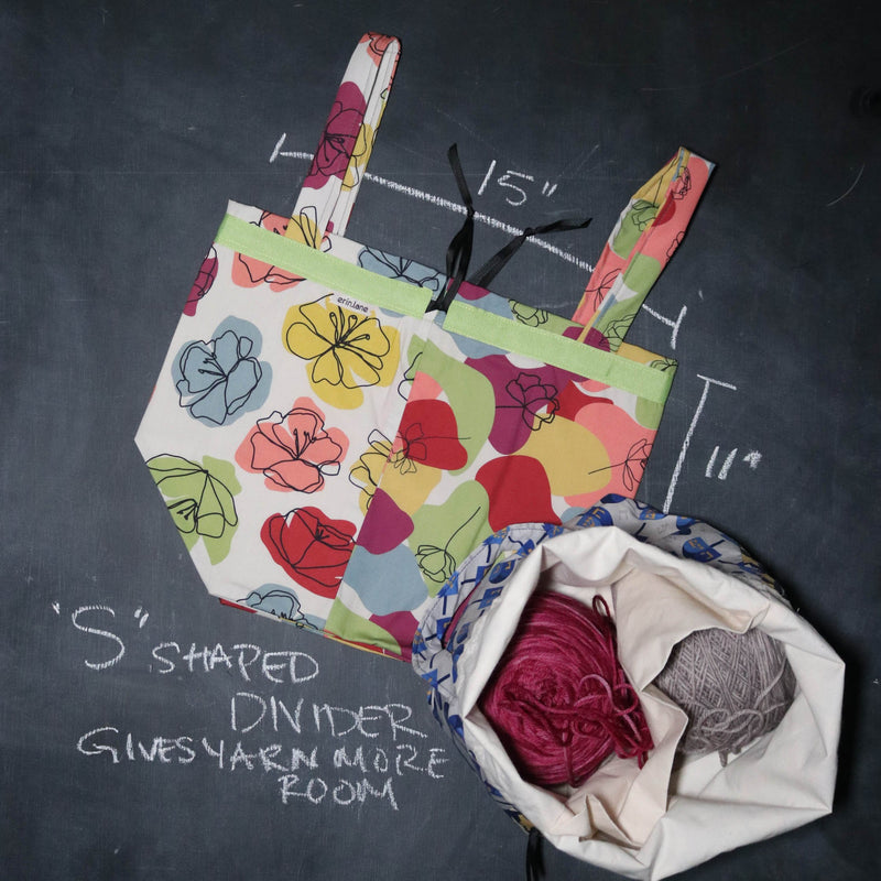 Super Twofer Project Tote Bag in Pencil Blooms