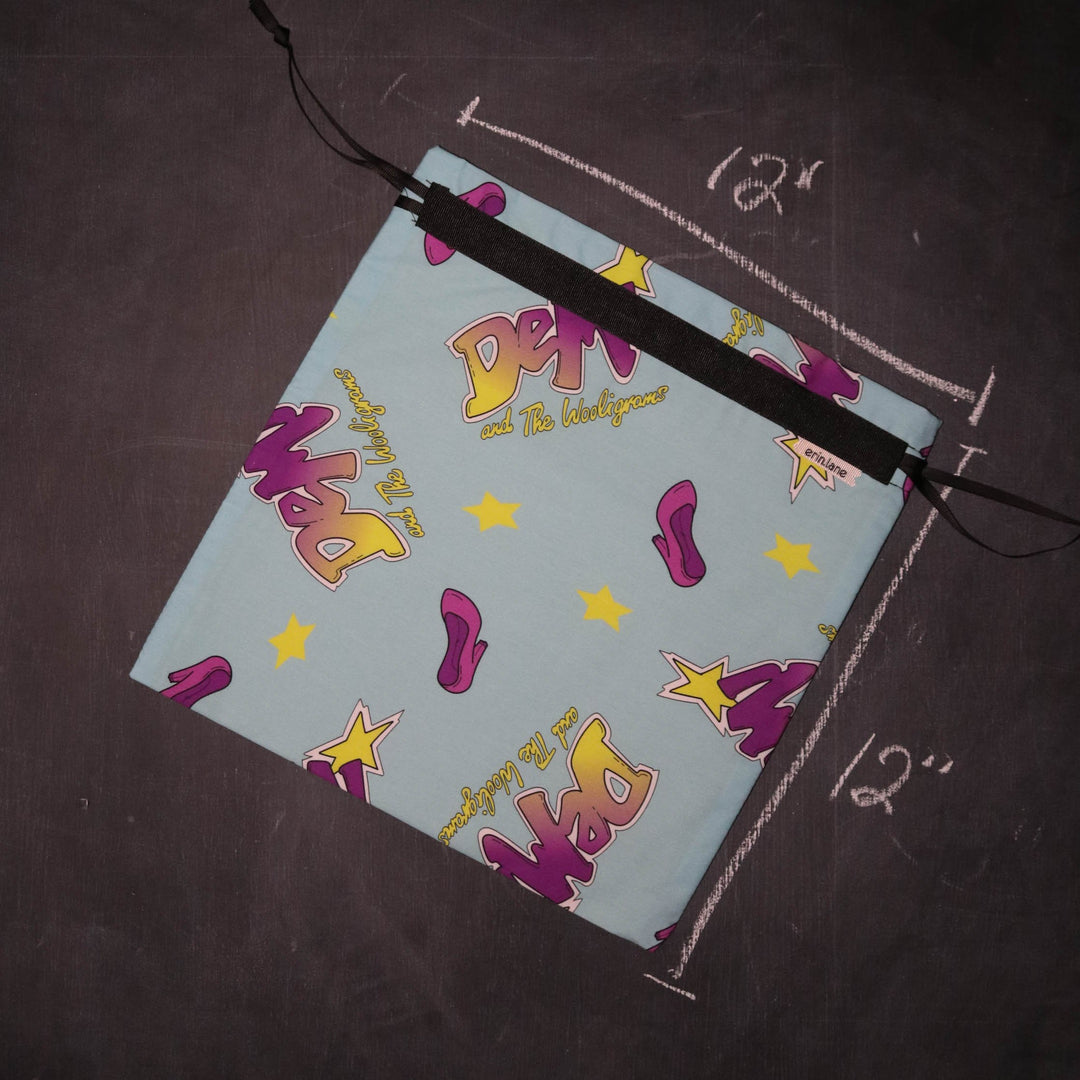 Small Project Bag in Demi and the Wooligrams Sheeple Logo