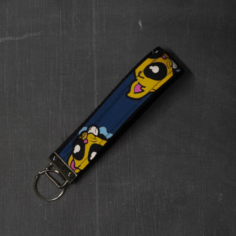 Fob Key Chain Handle in Cat Faces