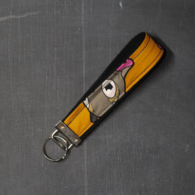 Fob Key Chain Handle in Goat Faces