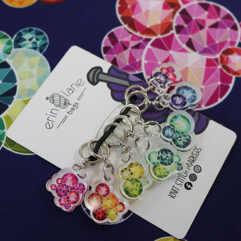 Knitting Stitch Marker Sets in Celestial Lights