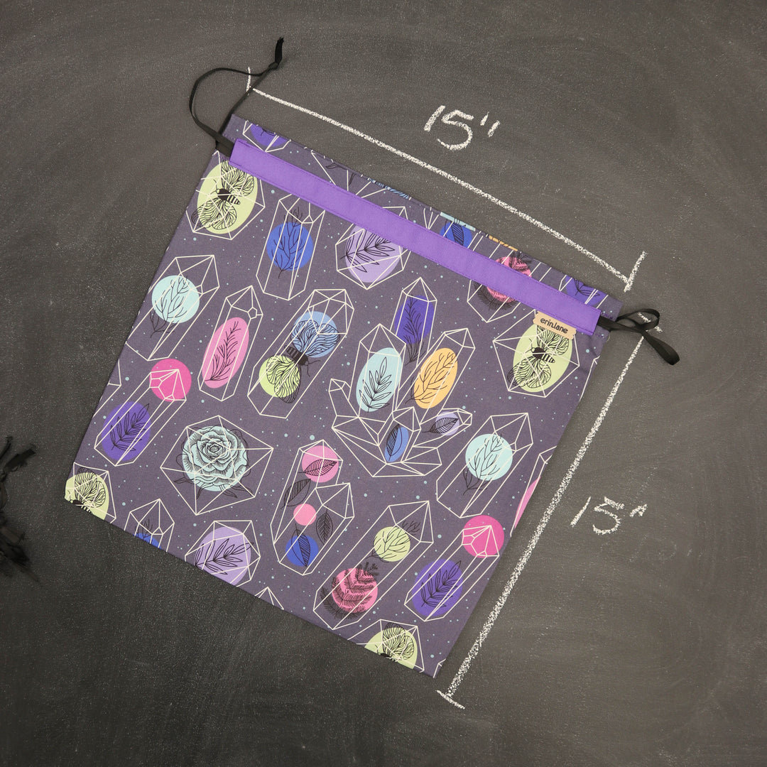 Large Project Bag in Crystal Botanicals