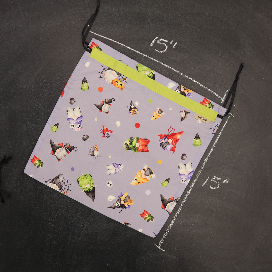 Large Project Bag in Boo Gnomes