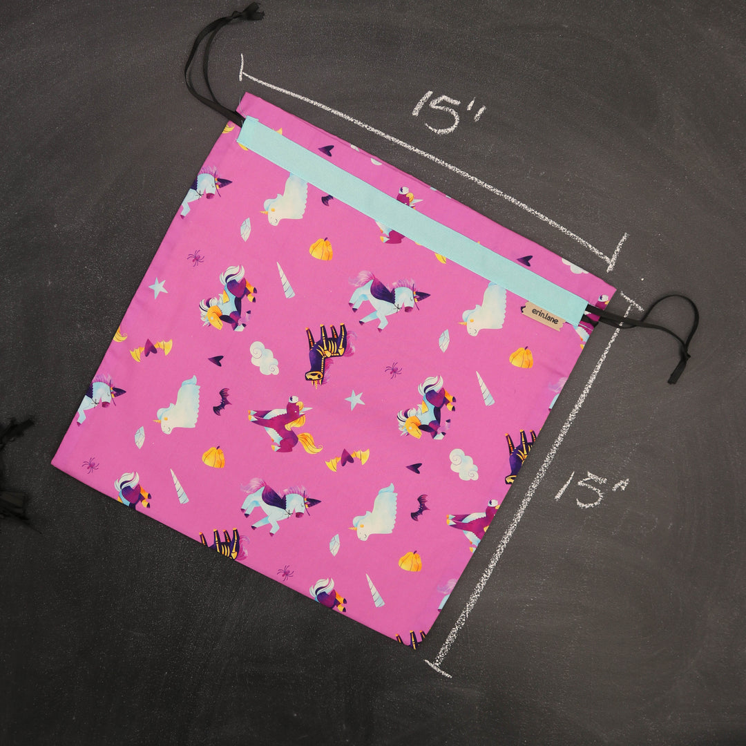 Large Project Bag in Unicorn Costumes