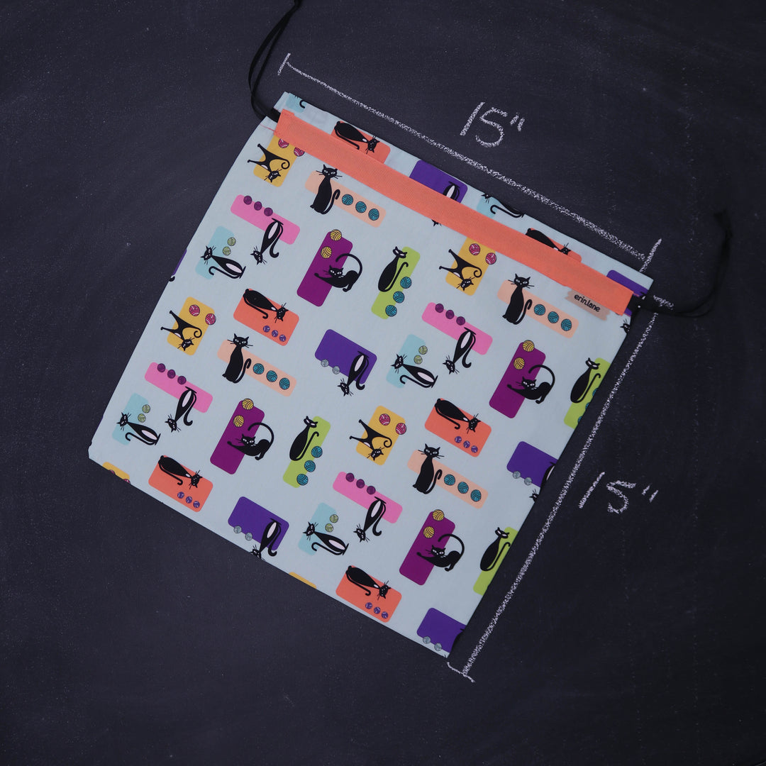 Large Project Bag in Fiberly Feline