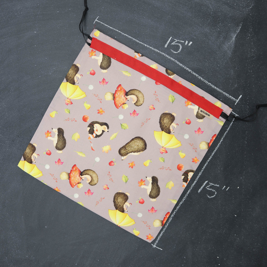 Large Project Bag in Hedgehog Orchard