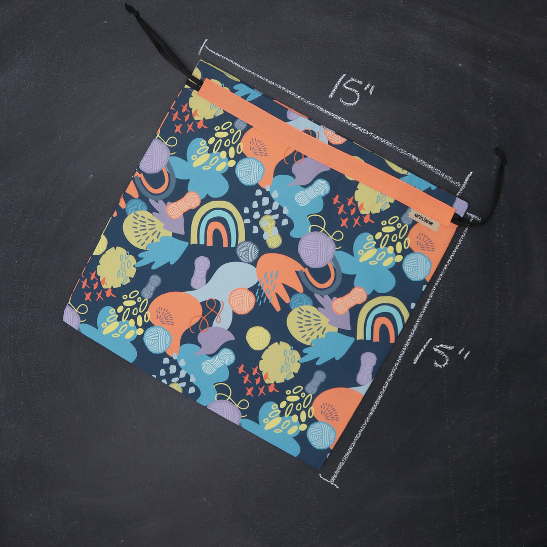 Large Project Bag in Wild Yarn Boho