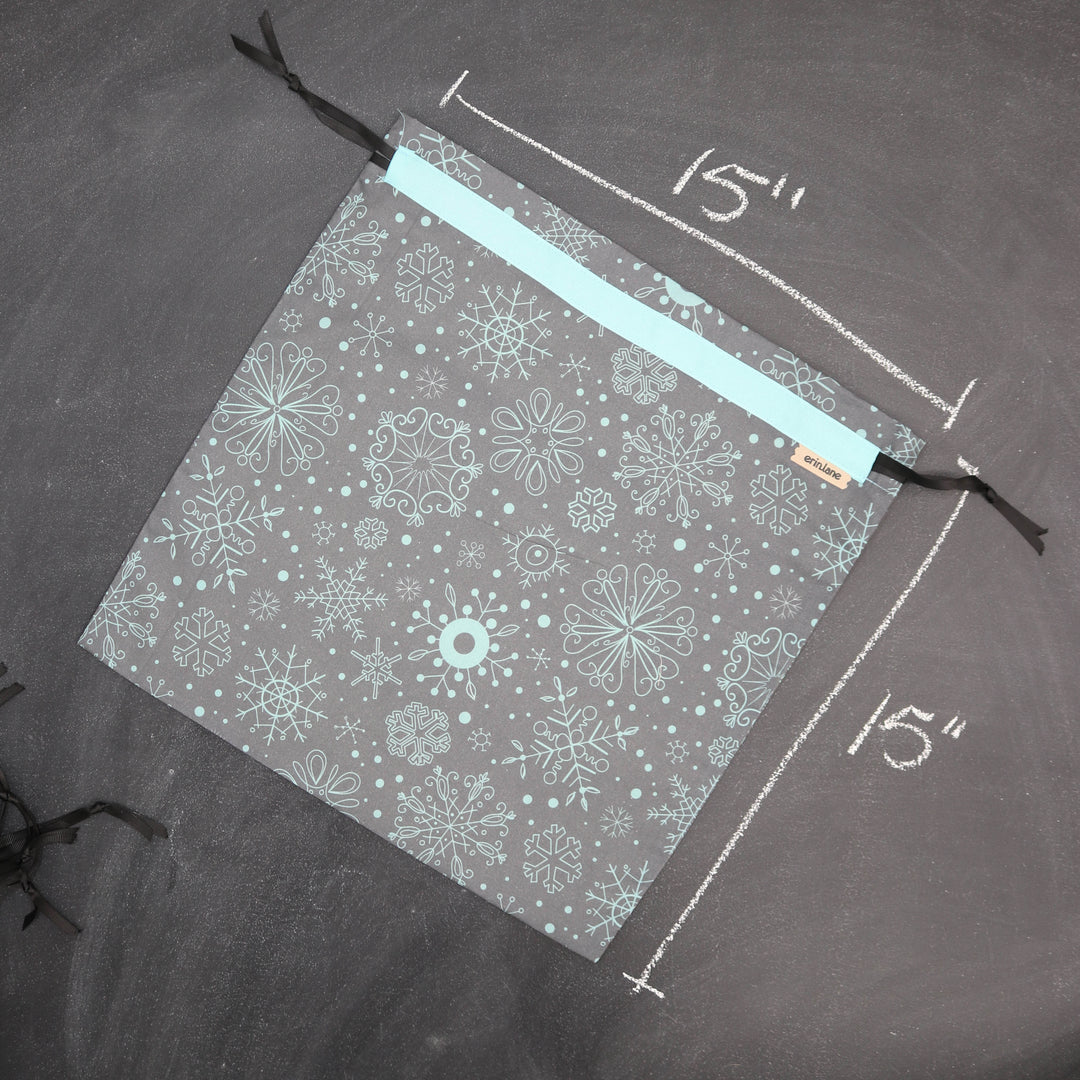 Large Project Bag in Winter Floral