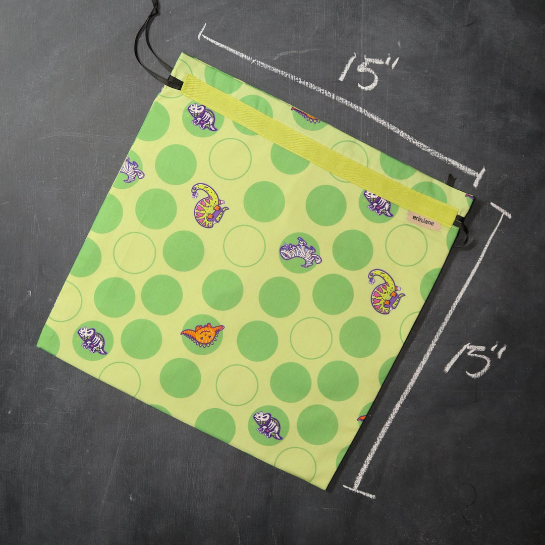 Large Project Bag in Prehistoric Halloween Dots