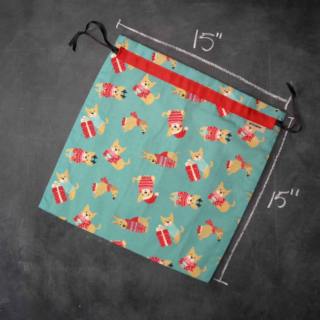 Large Project Bag in Generous Puppies